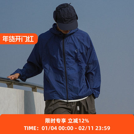 WHEELS and WIND 男女款超轻量防泼水可收纳皮肤衣运动夹克外套