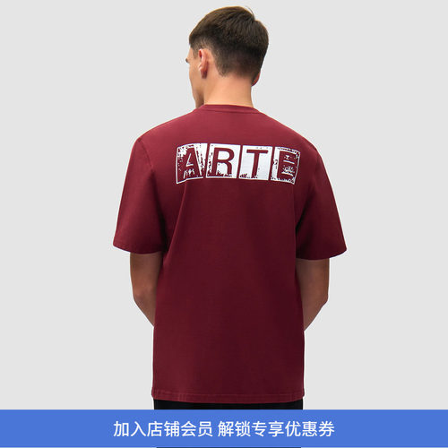 Arte Faded Back Print T-shirt 做旧印花圆领短袖T恤