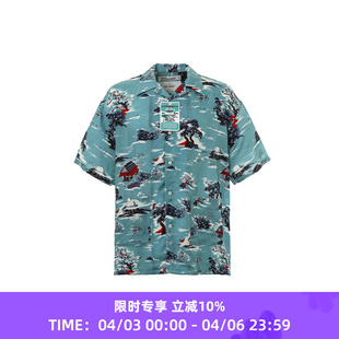 Shirt 衬衣 DAIRIKU Aloha 夏季 短袖 花衬衫 Cliff 夏威夷短袖
