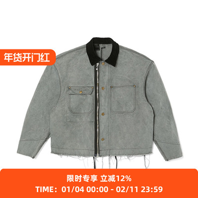 N.HOOLYWOOD WORK JACKET 水洗做旧宽松廓形工装夹克外套
