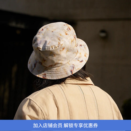 KUON精梳棉贝壳印花渔夫帽