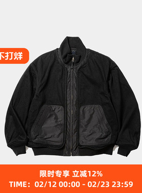 meanswhile Memory Twill×Dnim G-8 牛仔拼接军事风立领夹克外套