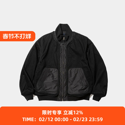 meanswhile Memory Twill×Dnim G-8 牛仔拼接军事风立领夹克外套