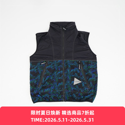 and wander printed wind vest 艺术家合作系列超轻量机能性马甲