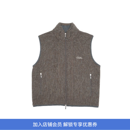 nanamica OOAL Zip Up Mohair Vest男女中性款马海毛羊毛混纺马甲