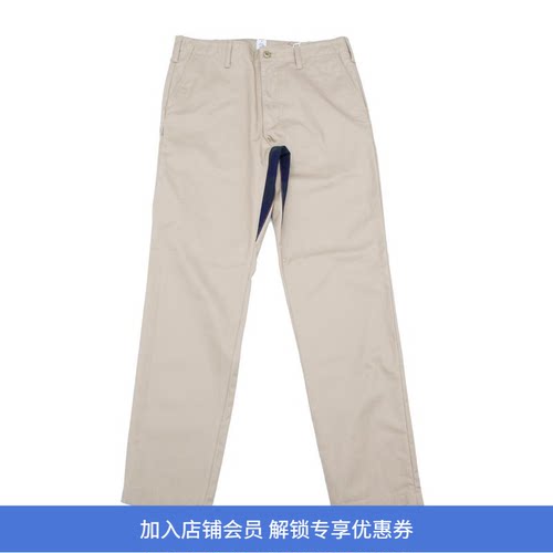 现货特价藤原裤裆拼接卡其裤