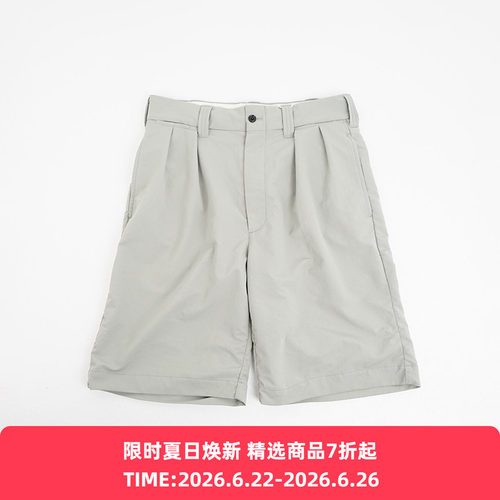 nanamica ALPHADRY Double Pleat Shorts 吸湿透气面料宽松短裤