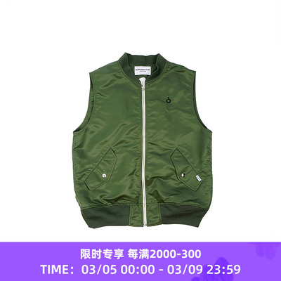 NOMA Open Back Flight Vest 女装军事风棒球领马甲外套