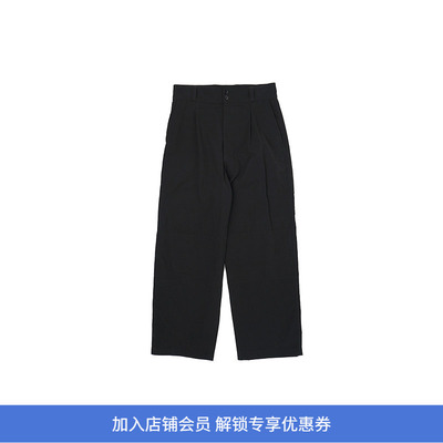 ATON COTTON VOILE SATIN WIDE EASY PANTS 缎纹棉宽松长裤