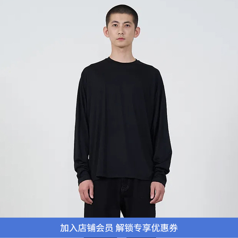 YOKE有机棉圆领长袖T恤