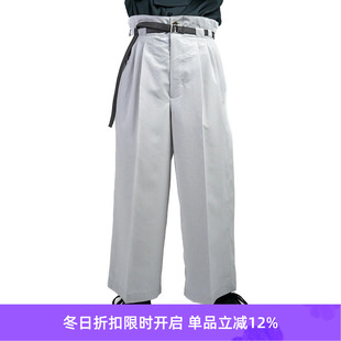 TROUSERS抗皱防泼水立体剪裁阔腿裤 Irenisa WIDE CROPPED BELTED