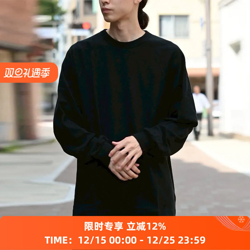 blurhms Co/Silk Nep Raglan Tee 丝棉混纺圆领长袖T恤