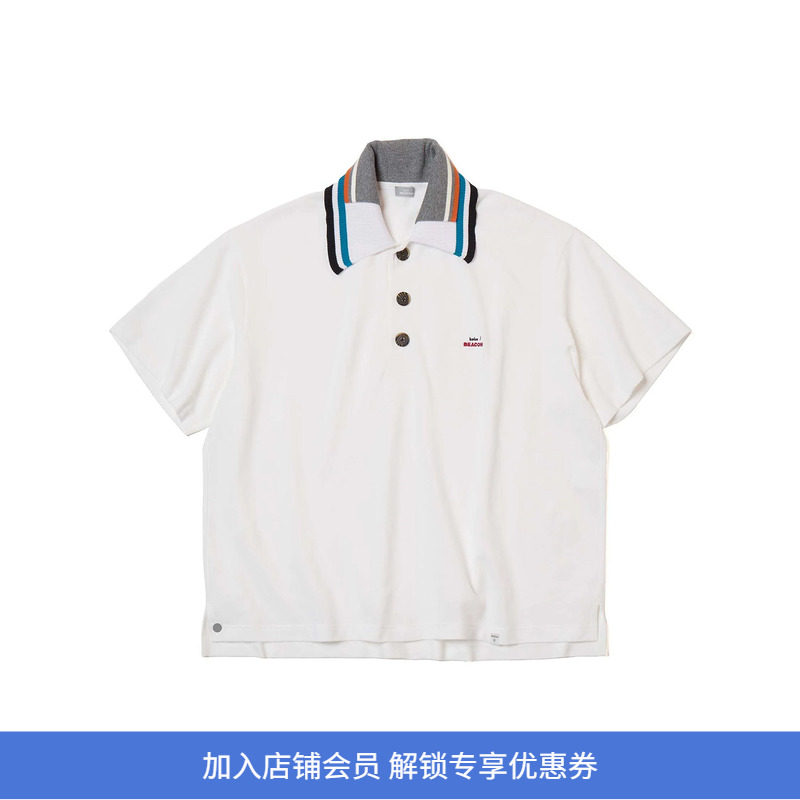 kolor BEACON Tee 拼接领廓形短袖POLO衫图片