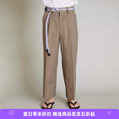 F/CE意大利机能面料阔腿九分裤