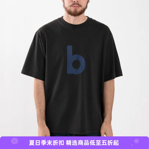 blurhms bd Print Tee WIDE 天竺棉复古宽松印花圆领短袖T恤