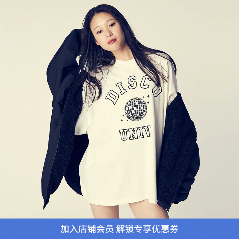 is-ness DISCO UNIV. T-SHIRT 音乐系列廓形短袖T恤 迪斯科大学