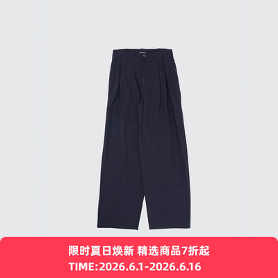 YOKE Garment-dyed 3pleated Tapered 近江日晒三褶宽松锥形长裤