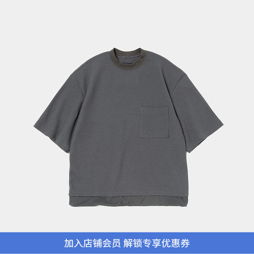 meanswhile SOLOTEX Waffle S/S Tee 吸水速干面料华夫格短袖T恤