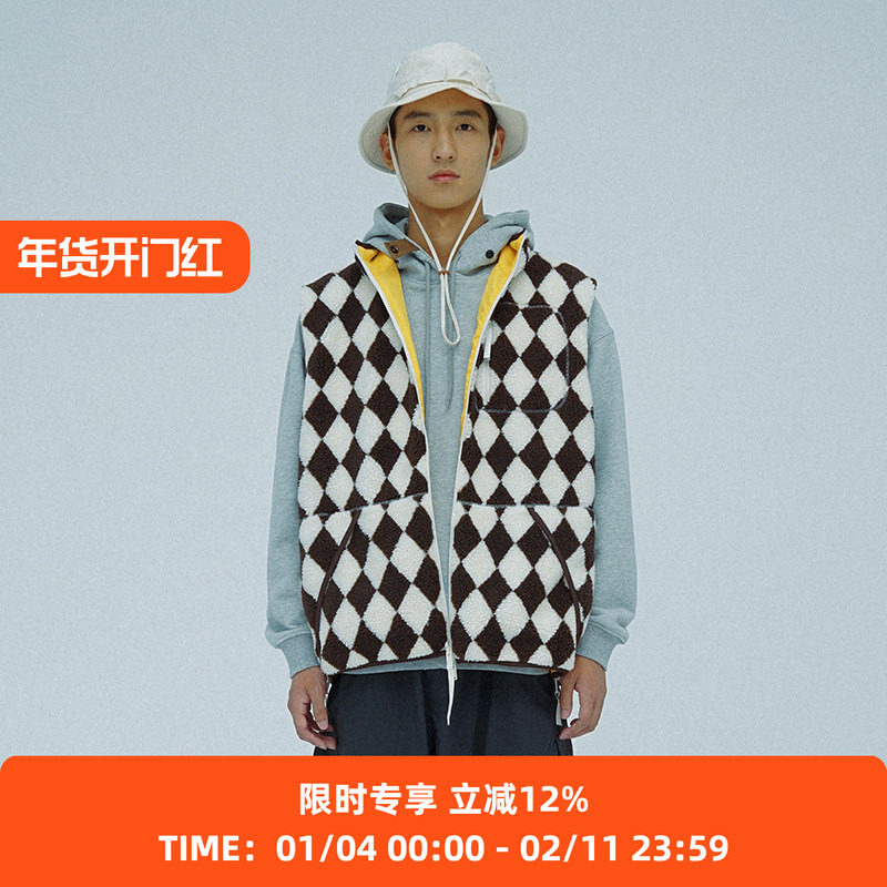 PRIMEE 男女款双面穿羊羔绒马甲背心外套,男装,常规马甲,淘宝优惠券,粉丝福利购,淘宝优惠卷