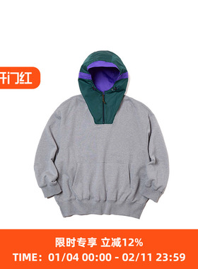 kolor BEACON Hoodie 连帽拼接卫衣