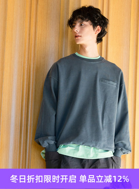 PRIMEE Garment dye Sweat Pullover 重磅水洗宽松圆领卫衣