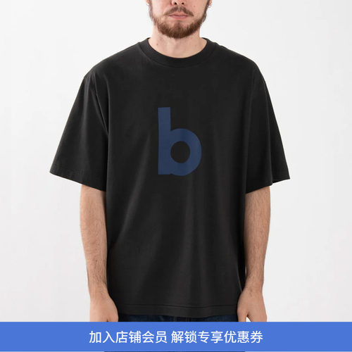 blurhms bd Print Tee WIDE 天竺棉复古宽松印花圆领短袖T恤