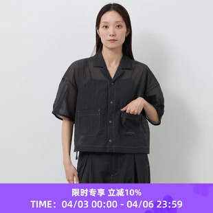 ripstop sheer wander 超轻短上衣 shirts 机能性面料女装 and