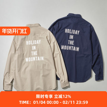 Mountain Research HOIDAY Shirt 美式工装风刺绣标语长袖衬衫