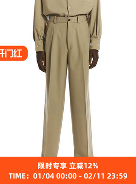 Markaware DOUBLE PLEATED TROUSERS 80支高级夏季羊毛宽松锥形裤
