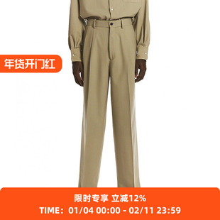 Markaware DOUBLE PLEATED TROUSERS 80支高级夏季羊毛宽松锥形裤
