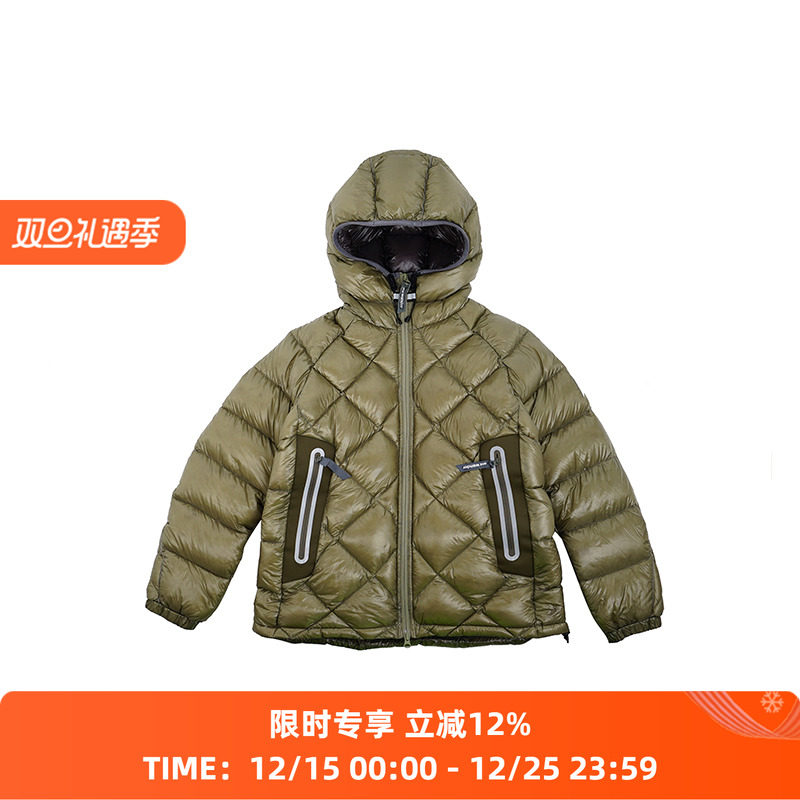 and wander diamond stitch 男女机能性超轻保暖钻石格亮面羽绒服