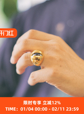 UNDERCOVER925银镀金戒指