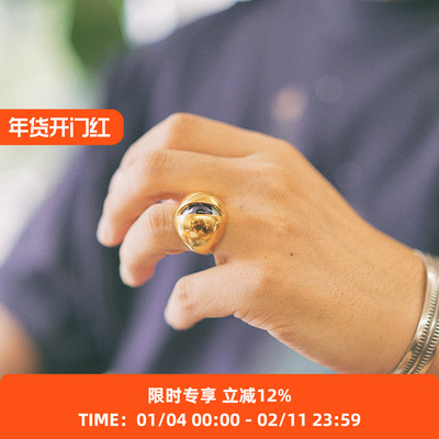 UNDERCOVER925银镀金戒指