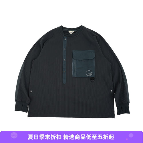 WFELD DryWaffle Henley Neck Shirt 吸湿速干亨利领华夫格衬衫
