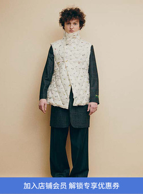 DIGAWEL X URU TOKYO Duvet Vest 联名羊毛中棉动物印花绗棉马甲