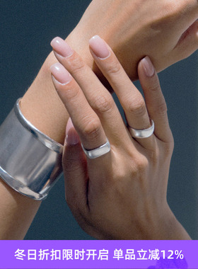 EnSage手工打磨方戒圆戒指