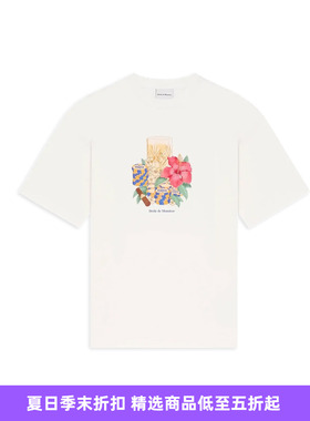 Drole De Monsieur T-shirt Hibiscus Club法式度假风圆领短袖T恤