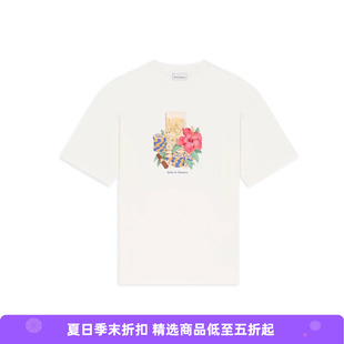 Drole De Monsieur T-shirt Hibiscus Club法式度假风圆领短袖T恤