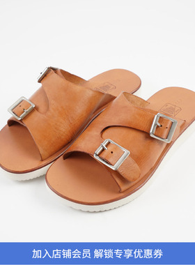 Alternative Country Leather Sandel 美式复古 V底 牛皮拖鞋
