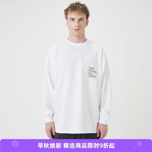 nanamica OOAL Graphic Long Sleeve男女款有机棉宽松长袖圆领T恤