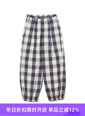 F/CE DOTAIR CHECK STRING TROUSERS 吸湿速干宽松格子休闲长裤