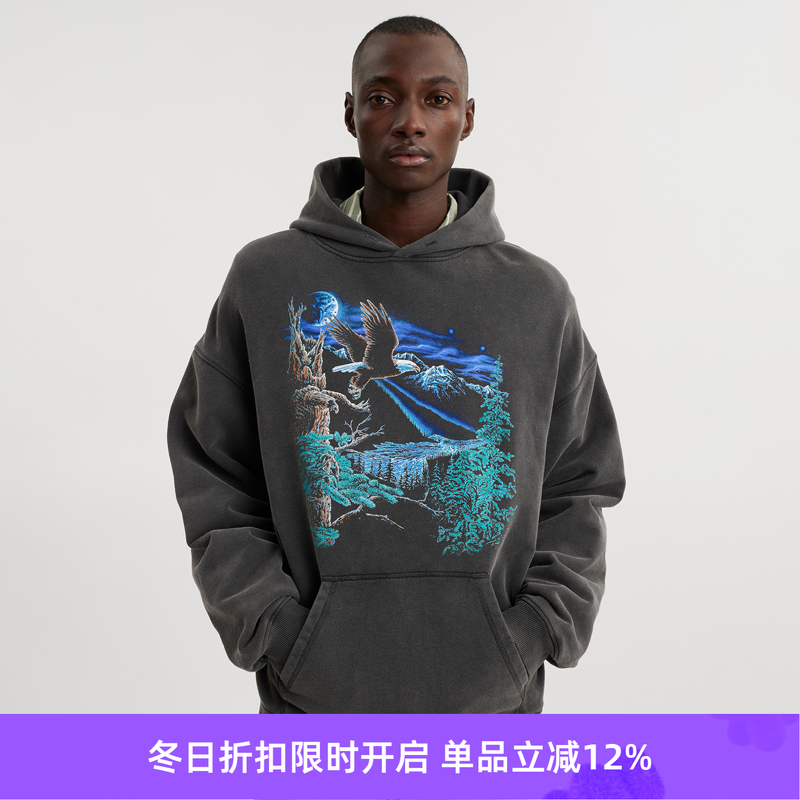 HOLZWEILER印花连帽卫衣