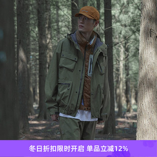 男女款 WIND 3L特氟龙面料机能性连帽冲锋衣夹克外套 and WHEELS