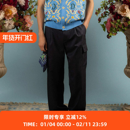 Drole de Monsieur Le Pantalon Cargo Laine 法式复古工装长裤