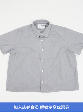 YAECA Relaxed Short S/S(Woman) 女装短款棉丝混纺短袖衬衫