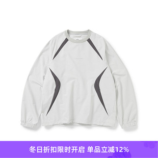 机能性拼接伸缩性圆领套头卫衣 WIND WHEELS and