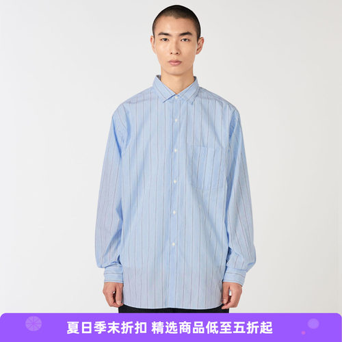nanamica Collar Stripe 男女装高密度机能性面料复古条纹衬衫