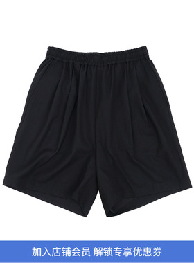 N.HOOLYWOOD 2TUCK EASY HALF PANTS 羊毛混纺自然垂坠宽松短裤