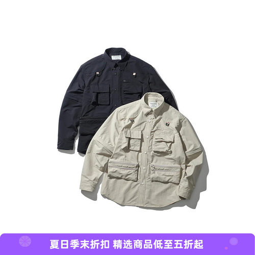 Mountain Research Phishing 户外机能风多袋长袖衬衫 袖子可拆卸