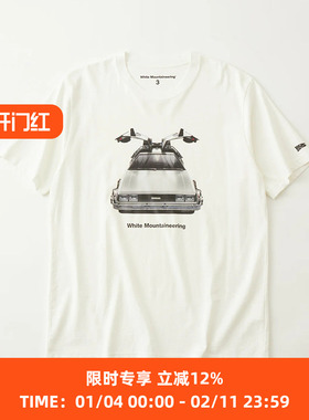 White Mountaineering 白山 DELOREAN TEE 回到未来主题天竺棉T恤